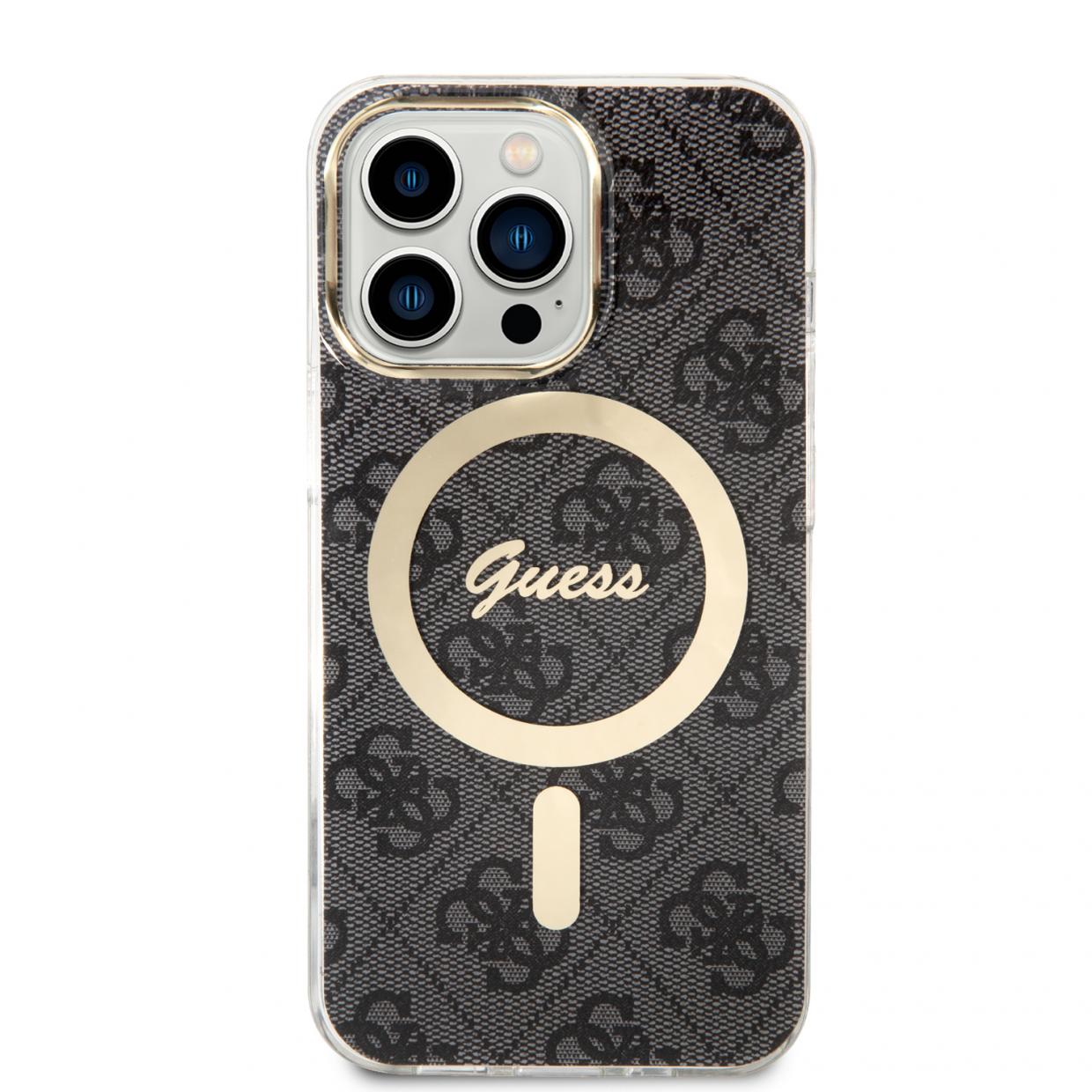 Carcasa Guess 4G cu MagSafe compatibila cu iPhone 13 Pro Max, Negru 1 Lerato.ro