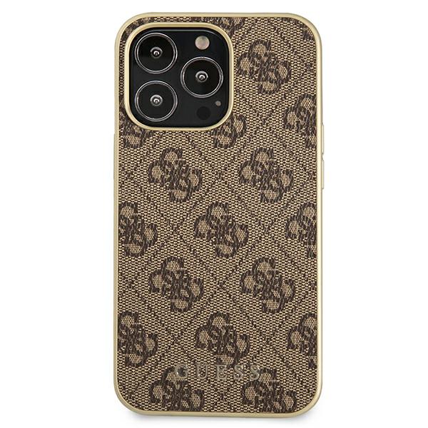 Carcasa Guess 4G Collection cu MagSafe compatibila cu iPhone 13 Pro Max, Maro 1 Lerato.ro
