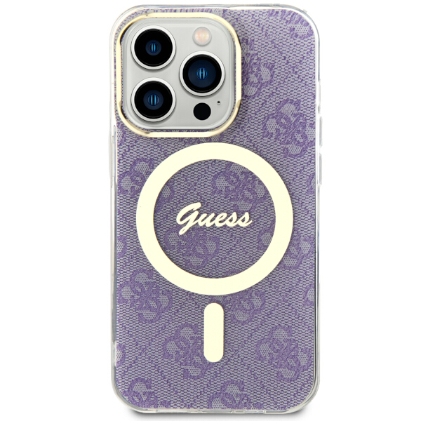 Carcasa Guess 4G cu MagSafe compatibila cu iPhone 14 Pro, Mov 1 Lerato.ro