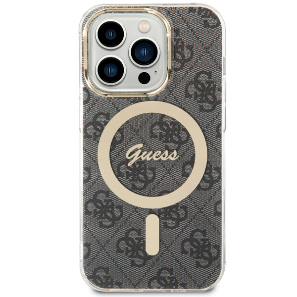 Carcasa Guess 4G cu MagSafe compatibila cu iPhone 14 Pro Max, Negru 1 Lerato.ro