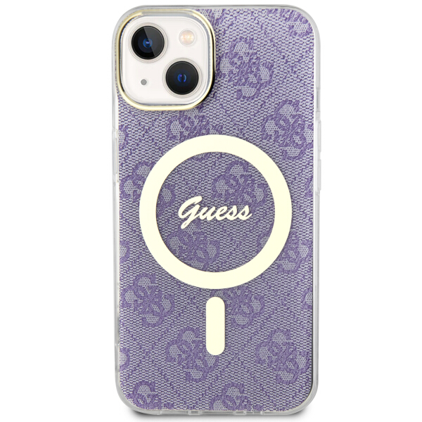 Carcasa Guess 4G cu MagSafe compatibila cu iPhone 13 / 14 / 15, Mov 1 Lerato.ro