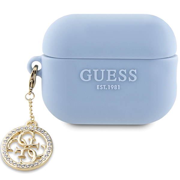 Carcasa Guess 3D Rubber 4G Diamond Charm compatibila cu Apple AirPods Pro 2, Albastru 1 Lerato.ro