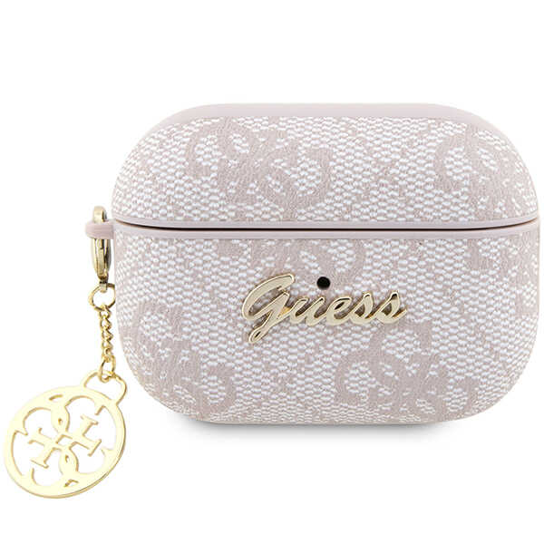 Carcasa Guess 4G Charm Collection compatibila cu Apple AirPods Pro 2, Roz 1 Lerato.ro