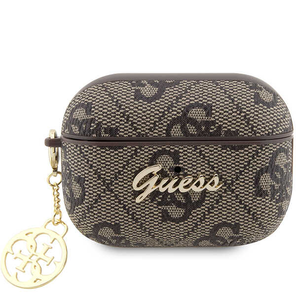 Carcasa Guess 4G Charm Collection compatibila cu Apple AirPods Pro 2, Maro 1 Lerato.ro