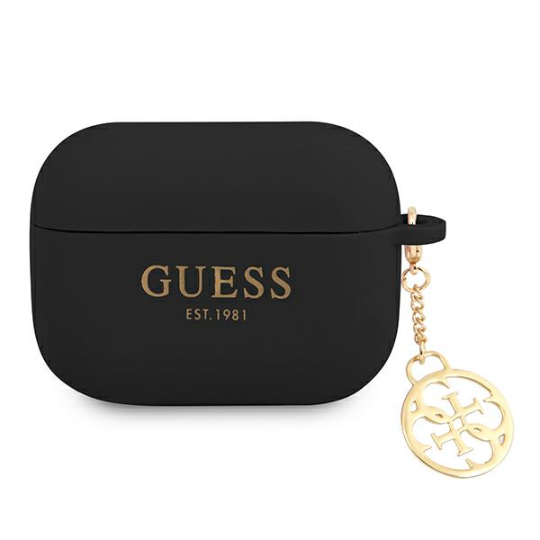 Carcasa Guess Silicone Charm 4G Collection compatibila cu Apple AirPods Pro, Negru 1 Lerato.ro