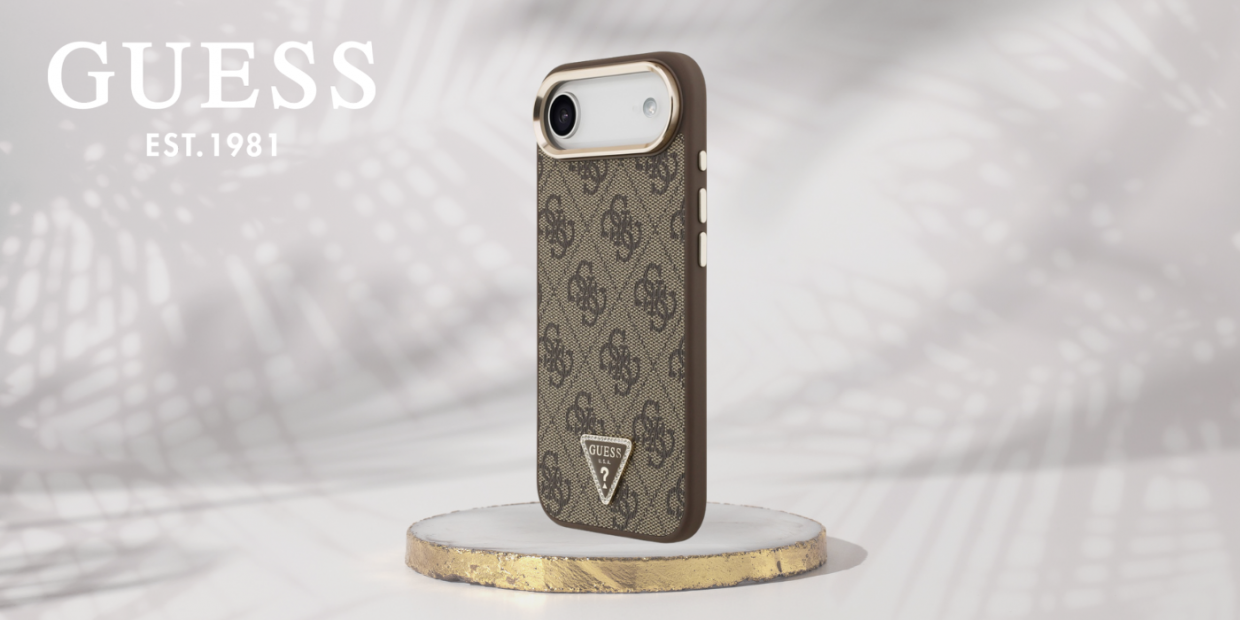 Carcasa Guess 4G Triangle Logo cu MagSafe compatibila cu iPhone 17 Air, Brown 1 Lerato.ro