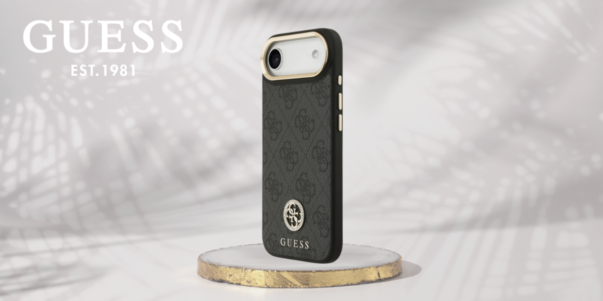Carcasa Guess 4G Strass Logo cu MagSafe compatibila cu iPhone 17 Air, Negru 1 Lerato.ro