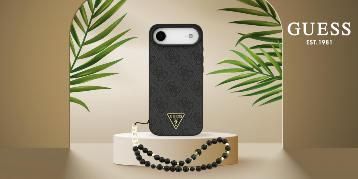 Carcasa Guess 4G Strap Triangle Logo cu MagSafe compatibila cu iPhone 17 Air, Negru 1 Lerato.ro