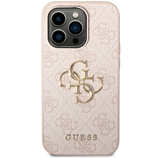 Carcasa Guess 4G Big Metal Logo compatibila cu iPhone 15 Pro Max, Roz 1 Lerato.ro