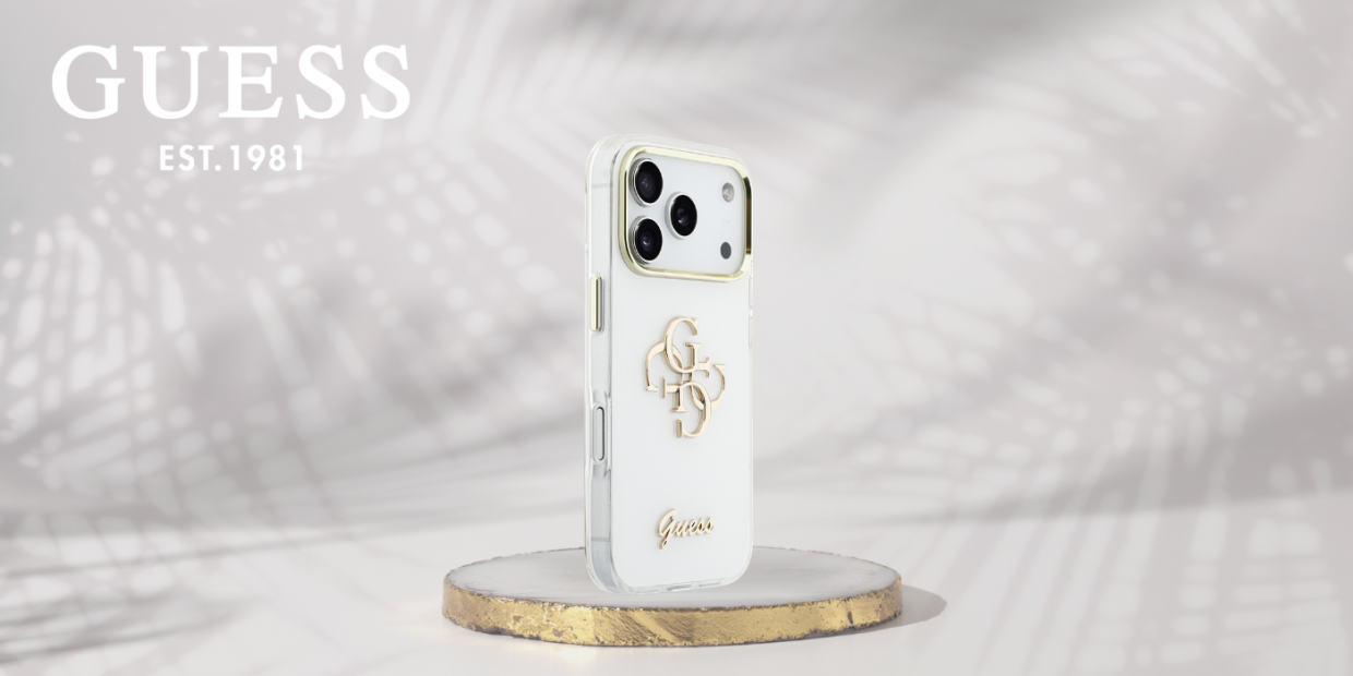 Carcasa Guess IML 4G Script Metal compatibila cu iPhone 17 Pro Max, Alb 1 Lerato.ro