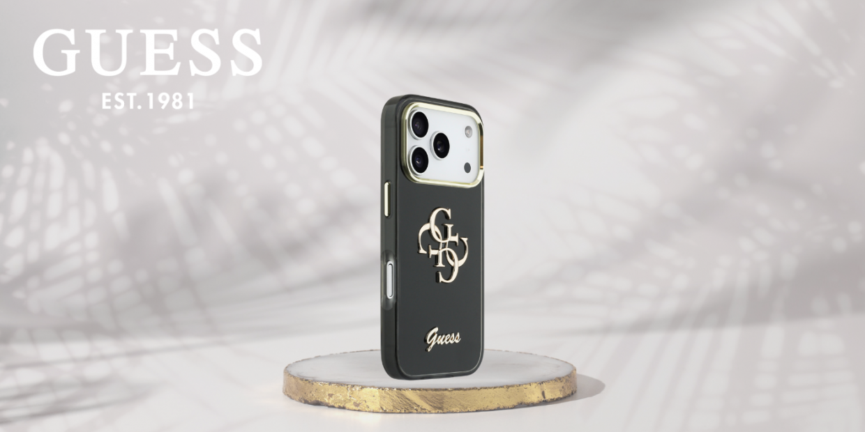 Carcasa Guess IML 4G Script Metal compatibila cu iPhone 17 Pro Max, Negru 1 Lerato.ro