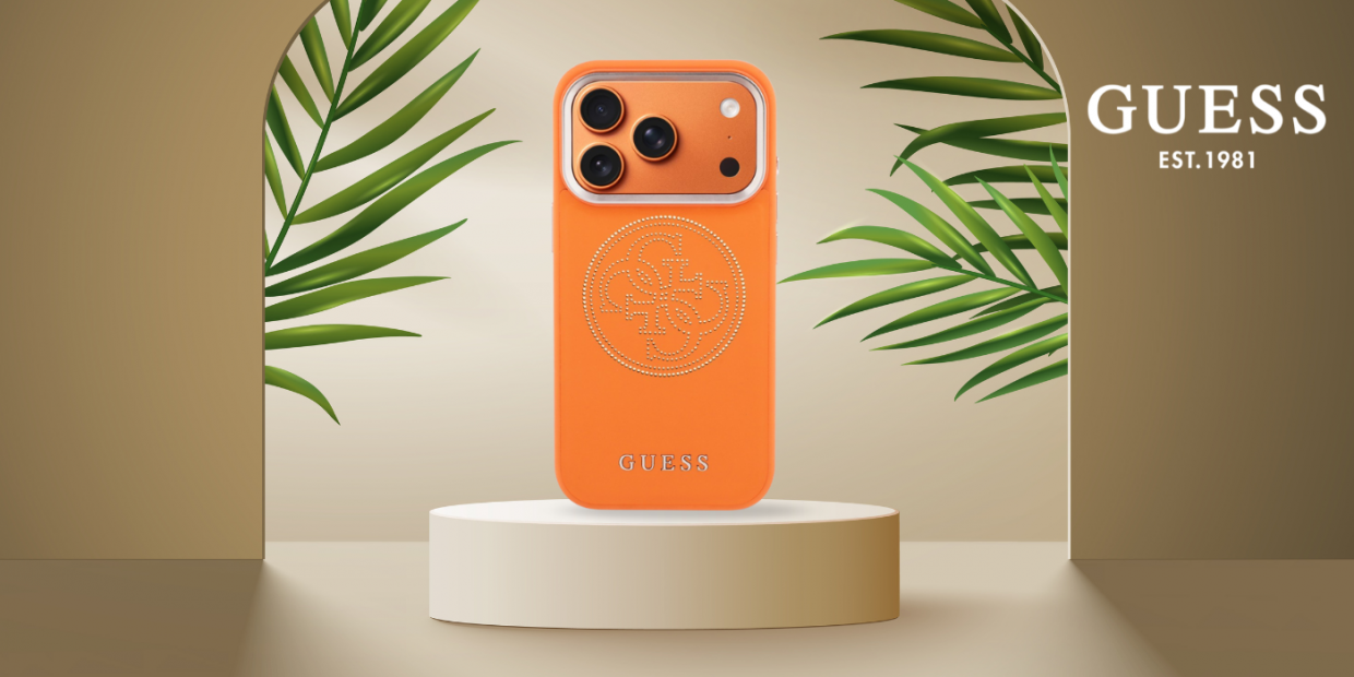 Carcasa Guess Perforated 4G cu MagSafe compatibila cu iPhone 17 Pro Max, Portocaliu 1 Lerato.ro