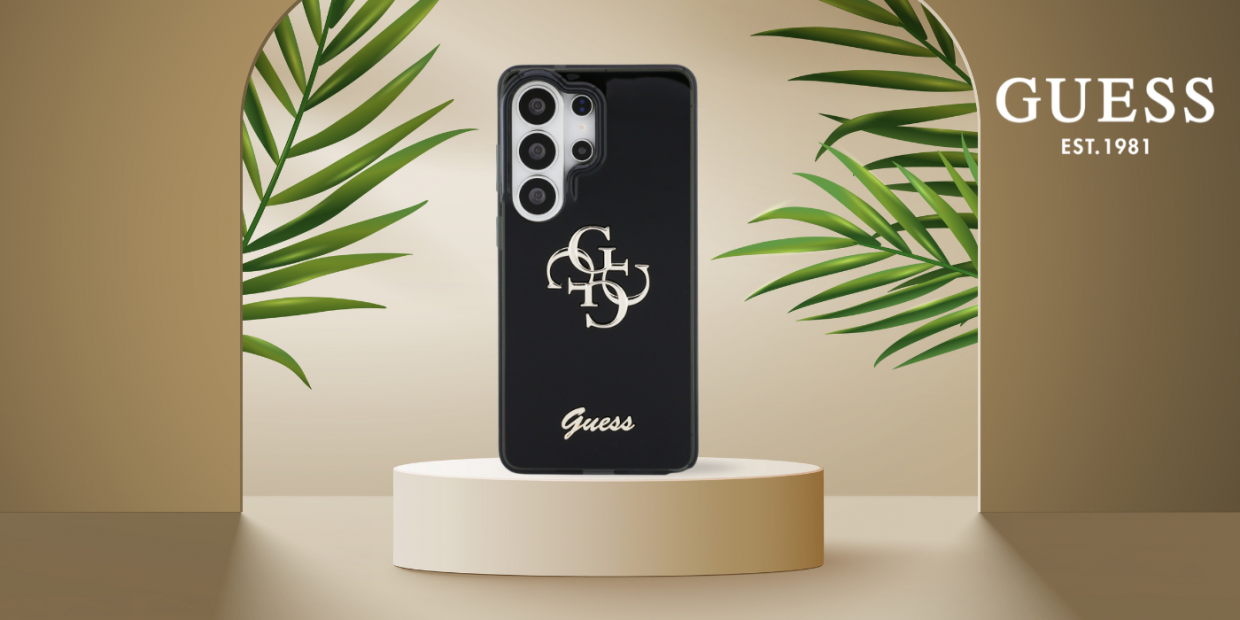 Husa Guess IML Big Metal 4G Script compatibila cu Samsung Galaxy S26 Ultra, Negru 1 Lerato.ro