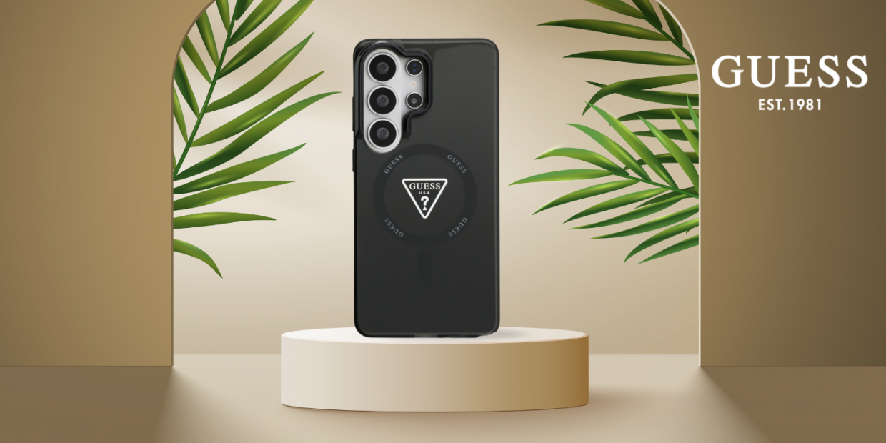 Husa Guess IML Gradient Triangle cu MagSafe compatibila cu Samsung Galaxy S26 Ultra, Negru 1 Lerato.ro