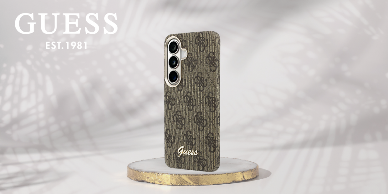 Husa Guess 4G Script cu MagSafe compatibila cu Samsung Galaxy S26, Maro 1 Lerato.ro