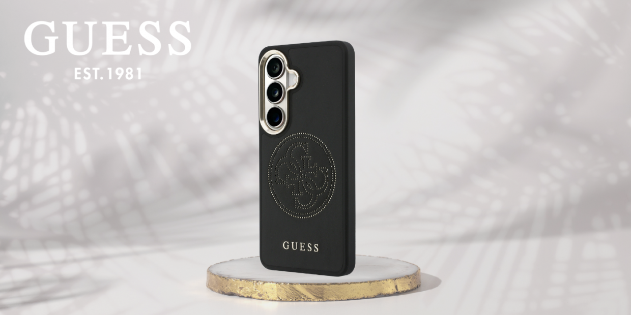Husa Guess Perforated Logo cu MagSafe compatibila cu Samsung Galaxy S26, Negru 1 Lerato.ro