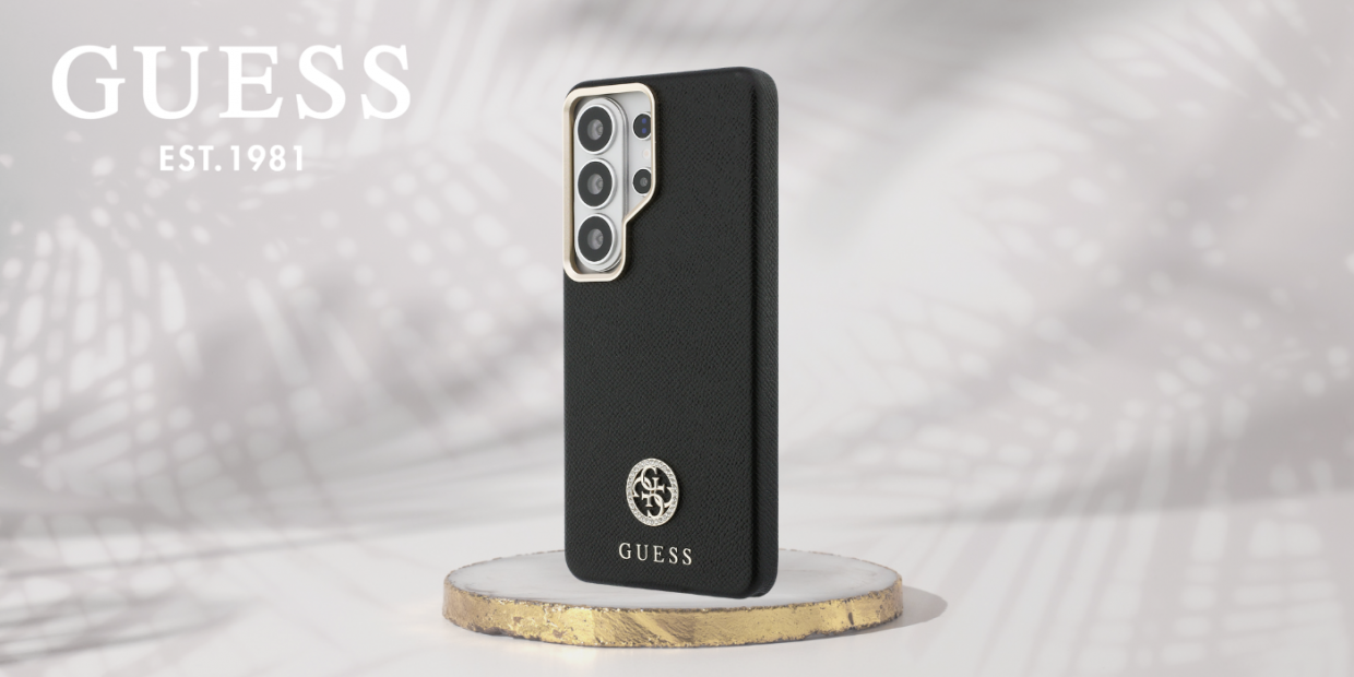 Husa Guess Rhinestone Round Logo cu MagSafe compatibila cu Samsung Galaxy S26 Ultra, Negru 1 Lerato.ro