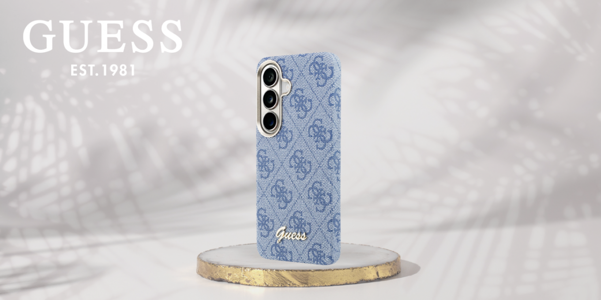 Husa Guess 4G Script cu MagSafe compatibila cu Samsung Galaxy S26, Albastru 1 Lerato.ro