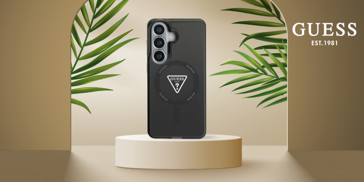 Husa Guess IML Gradient Triangle cu MagSafe compatibila cu Samsung Galaxy S26, Negru 1 Lerato.ro