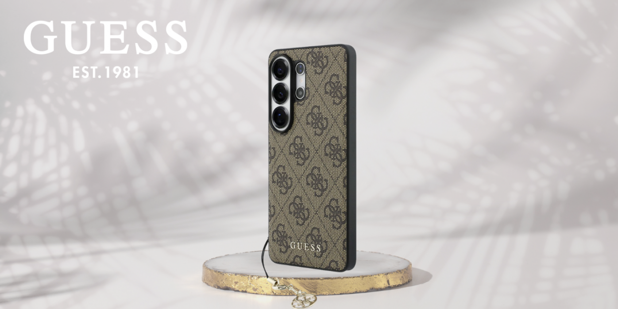 Husa Guess 4G Classic Logo Charm cu MagSafe compatibila cu Samsung Galaxy S26 Ultra, Maro 1 Lerato.ro