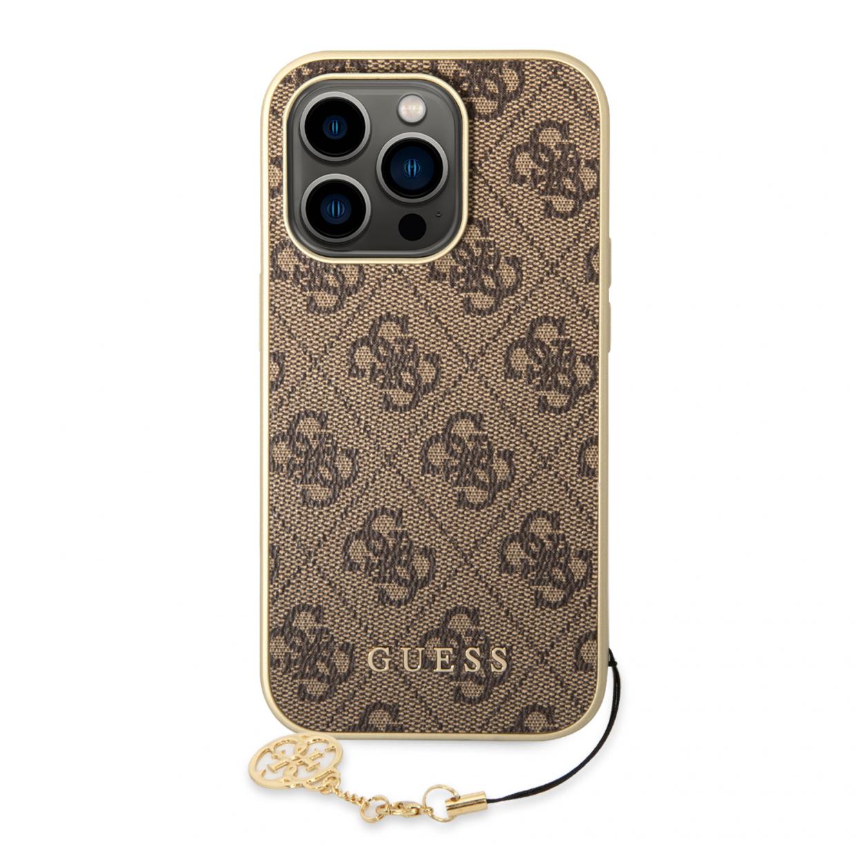 Carcasa Guess 4G Charms Collection compatibila cu iPhone 14 Pro Max, Maro 1 Lerato.ro