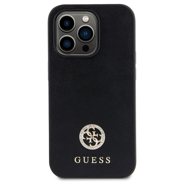 Carcasa Guess Strass Metal Logo compatibila cu iPhone 14 Pro Max, Negru 1 Lerato.ro
