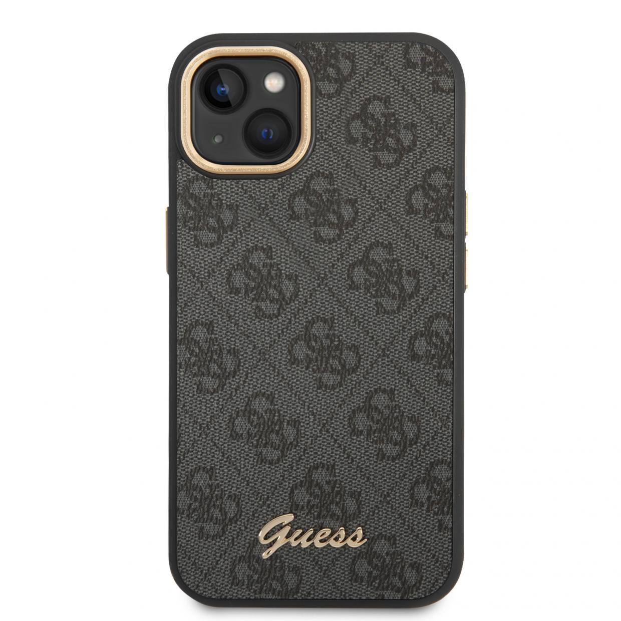 Carcasa Guess 4G Vintage Gold Logo compatibila cu iPhone 14 Plus / 15 Plus, Negru 1 Lerato.ro