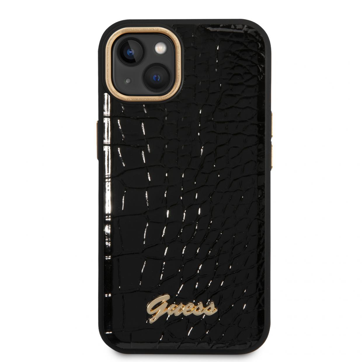 Carcasa Guess Croco Collection compatibila cu iPhone 14 Plus / 15 Plus, Negru 1 Lerato.ro