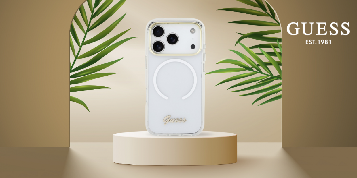 Carcasa Guess IML Gradient Script Metal cu MagSafe compatibila cu iPhone 17 Air, Alb 1 Lerato.ro