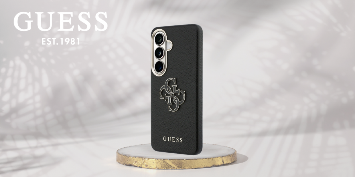 Carcasa Guess Grained Big 4G Metal Logo compatibila cu Samsung Galaxy S26 Plus, Negru 1 Lerato.ro