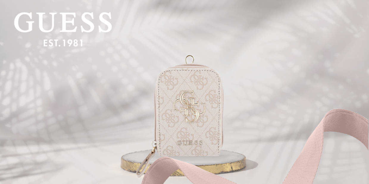 Snur pentru carcase Guess 4G Metal Logo cu portofel, Roz 1 Lerato.ro