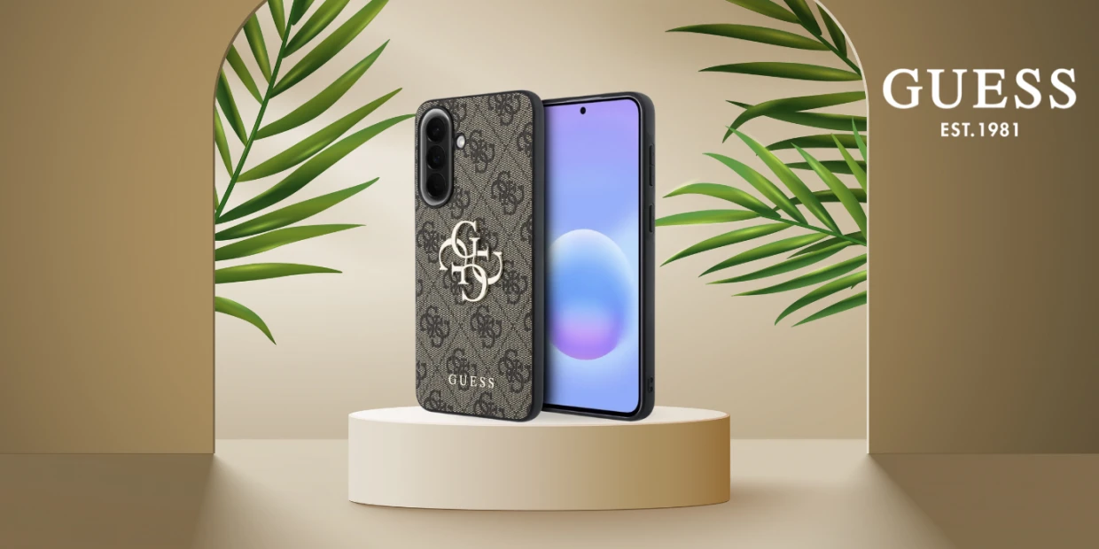 Carcasa Guess Leather 4G Metal Logo compatibila cu Samsung Galaxy A57 5G, Maro 1 Lerato.ro