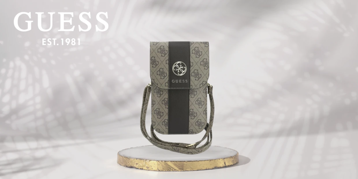 Geanta universala Guess Graines 4G and Classic Logo Stripe Strap, Maro 1 Lerato.ro