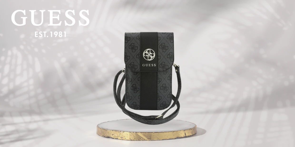 Geanta universala Guess Graines 4G and Classic Logo Stripe Strap, Negru 1 Lerato.ro