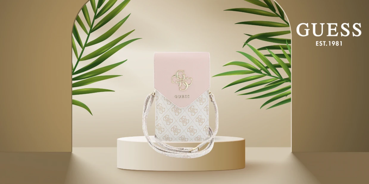 Geanta universala Guess Graines 4G and Classic Logo, Roz 1 Lerato.ro
