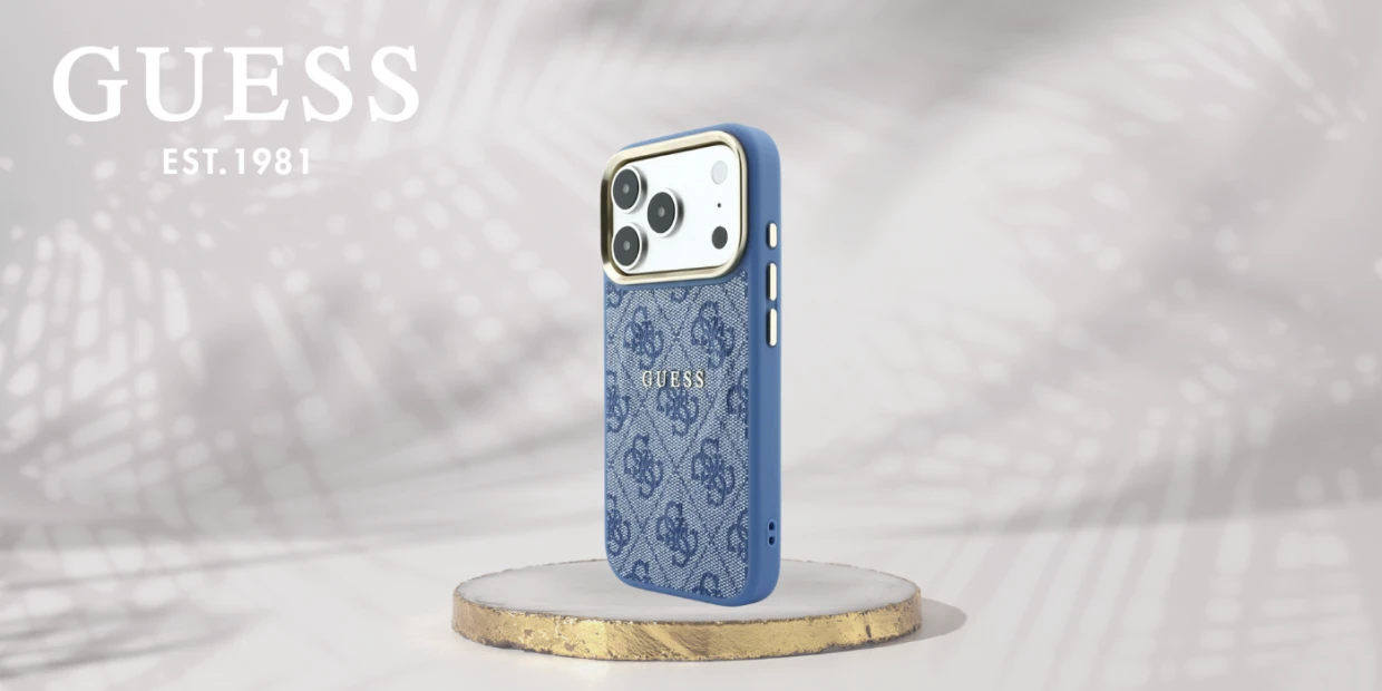Husa Guess Embossed 4G Classic cu MagSafe compatibila cu iPhone 18 Pro / 17 Pro, Albastru 1 Lerato.ro