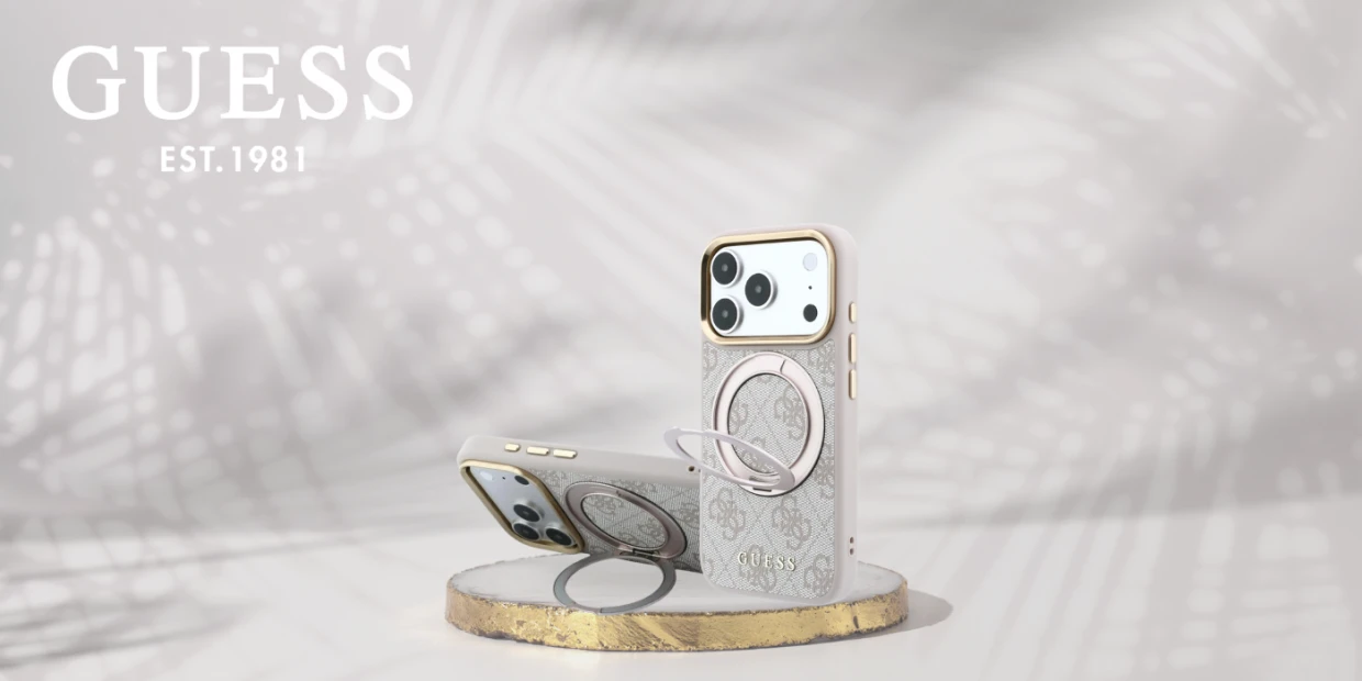 Husa Guess Ring Stand 360 4G Classic Logo cu MagSafe compatibila cu iPhone 18 Pro Max / 17 Pro Max, Roz 1 Lerato.ro