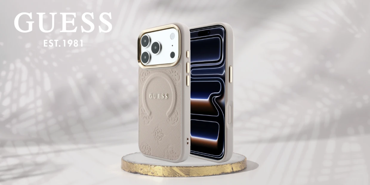 Husa Guess Saffiano Peony and Ring cu MagSafe compatibila cu iPhone 18 Pro / 17 Pro, Roz 1 Lerato.ro