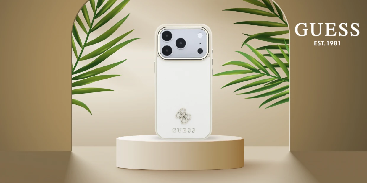 Husa Guess Saffiano Peony and Ring cu MagSafe compatibila cu iPhone 18 Pro Max / 17 Pro Max, Bej 1 Lerato.ro