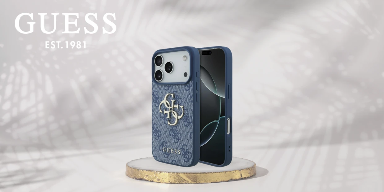 Husa Guess 4G Big Logo compatibila cu iPhone 18 Pro / 17 Pro, Albastru 1 Lerato.ro