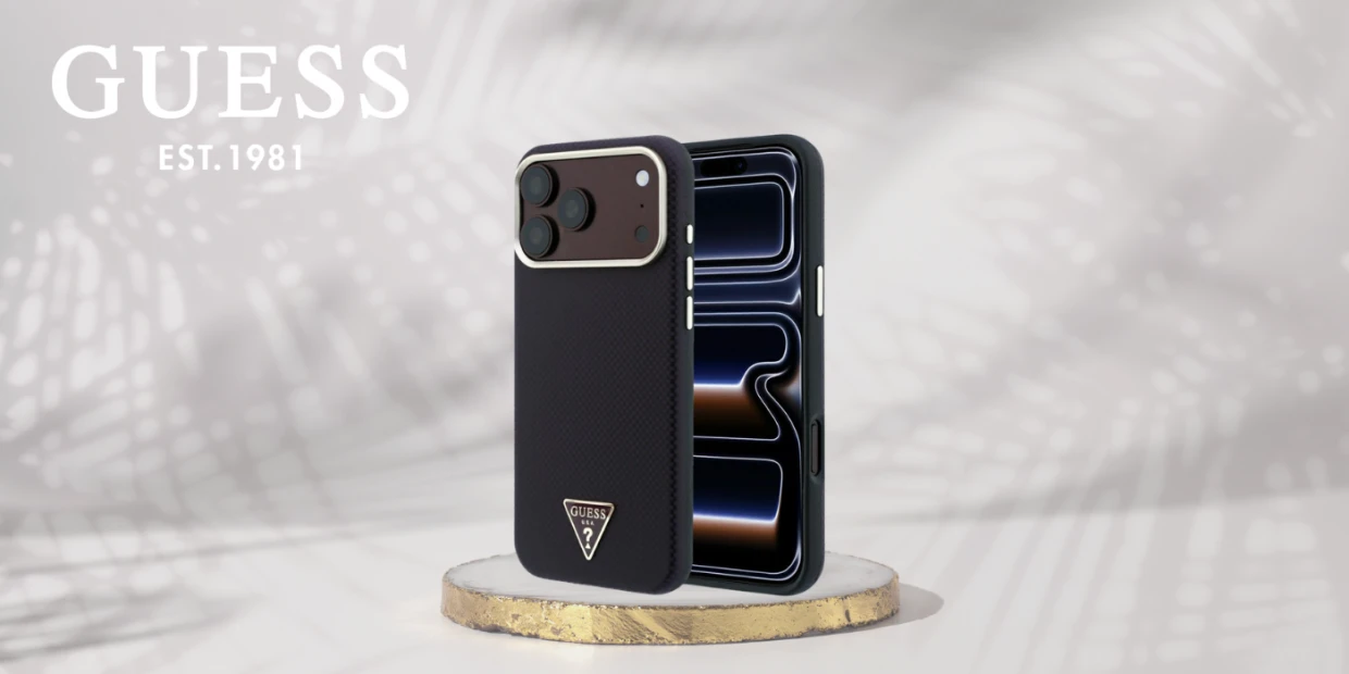 Husa Guess Kevlar Triangle Logo compatibila cu iPhone 18 Pro Max / 17 Pro Max, Burgundy 1 Lerato.ro