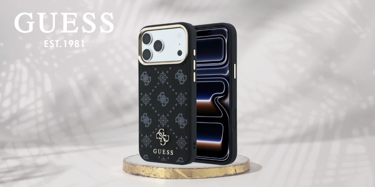 Husa Guess Peony 4G Small Logo cu MagSafe compatibila cu iPhone 18 Pro Max / 17 Pro Max, Negru 1 Lerato.ro