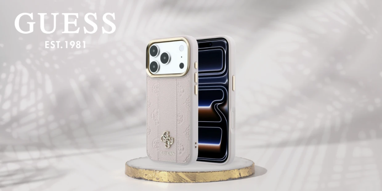 Husa Guess Stripe Peony 4G Logo cu MagSafe compatibila cu iPhone 18 Pro Max / 17 Pro Max, Roz 1 Lerato.ro