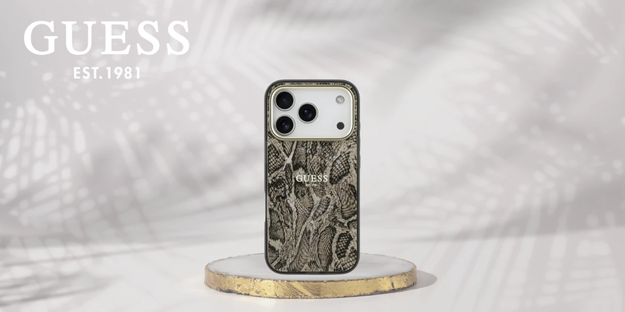 Husa Guess Python Pattern cu MagSafe compatibila cu iPhone 18 Pro / 17 Pro, Maro 1 Lerato.ro