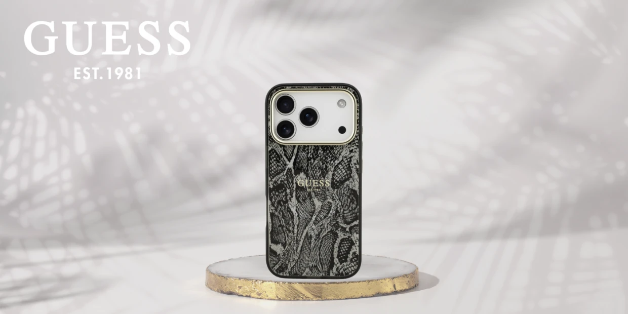 Husa Guess Python Pattern cu MagSafe compatibila cu iPhone 18 Pro / 17 Pro, Negru 1 Lerato.ro