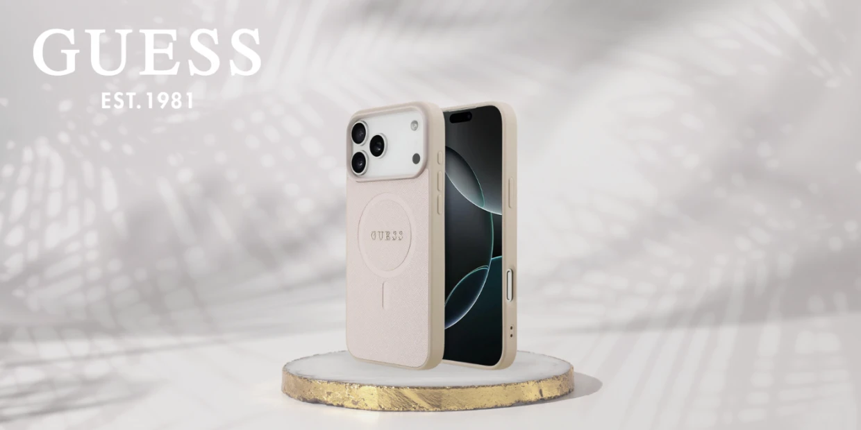 Husa Guess Saffiano Classic Logo cu MagSafe compatibila cu iPhone 18 Pro Max / 17 Pro Max, Roz 1 Lerato.ro
