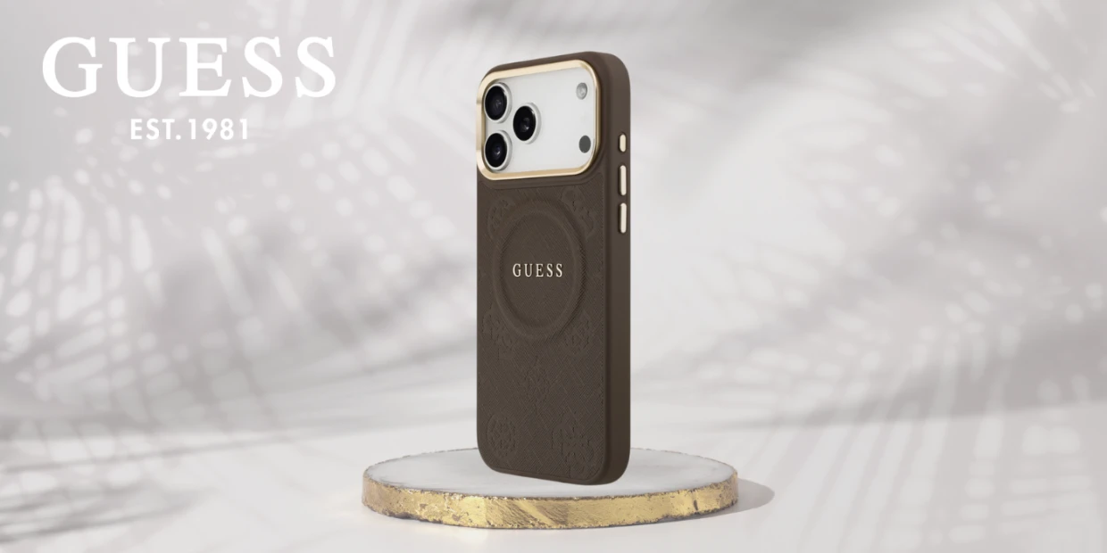 Husa Guess Peony Hot Stamp cu MagSafe compatibila cu iPhone 18 Pro Max / 17 Pro Max, Maro 1 Lerato.ro
