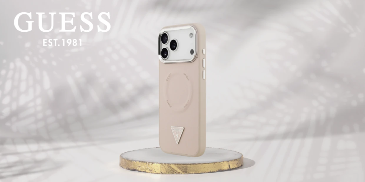 Husa Guess Triangle Logo cu MagSafe compatibila cu iPhone 18 Pro Max / 17 Pro Max, Roz 1 Lerato.ro