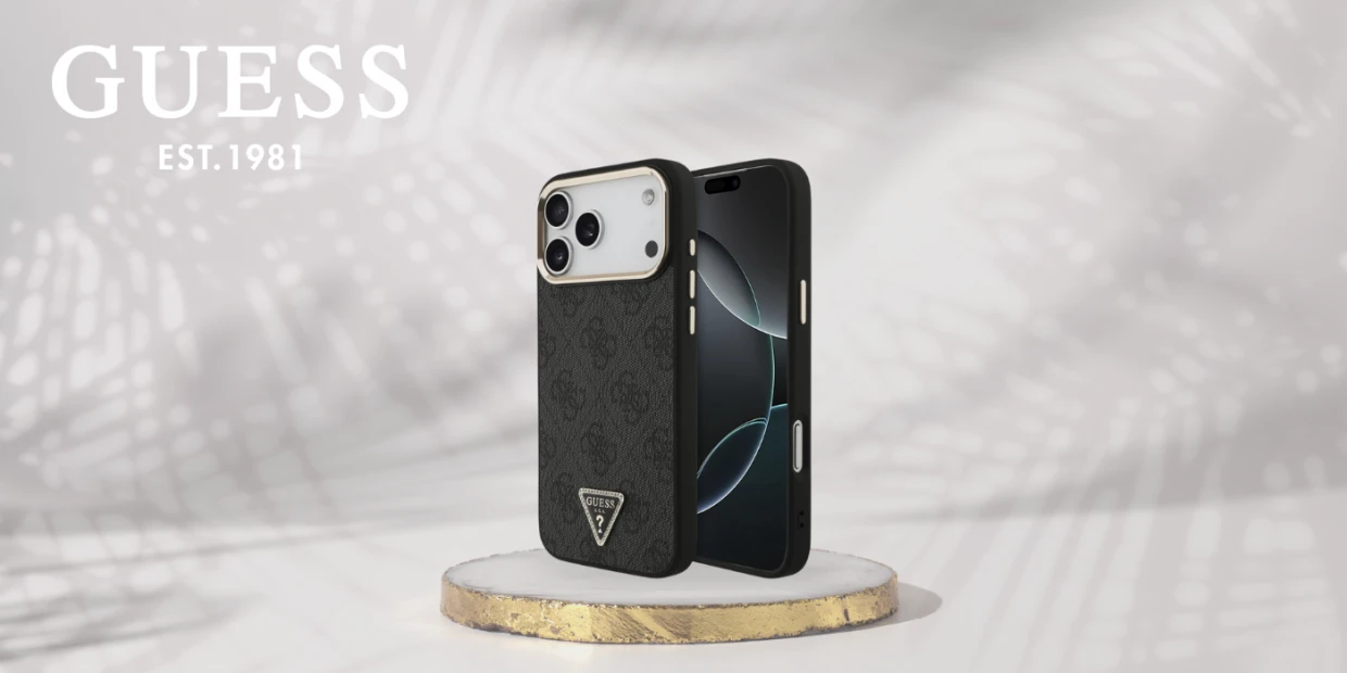 Husa Guess 4G Triangle Logo cu MagSafe compatibila cu iPhone 18 Pro Max / 17 Pro Max, Negru 1 Lerato.ro