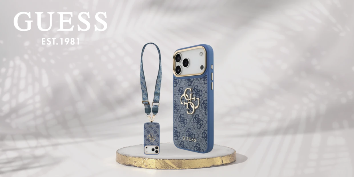 Husa Guess 4G Big 4G Classic Logo Big Strap Metal Buttons compatibila cu iPhone 18 Pro Max / 17 Pro Max, Albastru 1 Lerato.ro